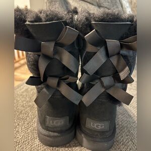 UGG Bailey Bow Black Boots